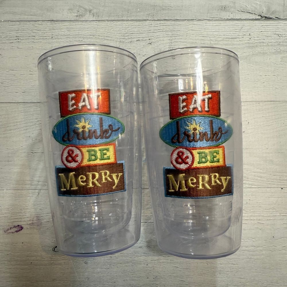Tervis eat drink and be merry double walled insulated tumblers 16oz